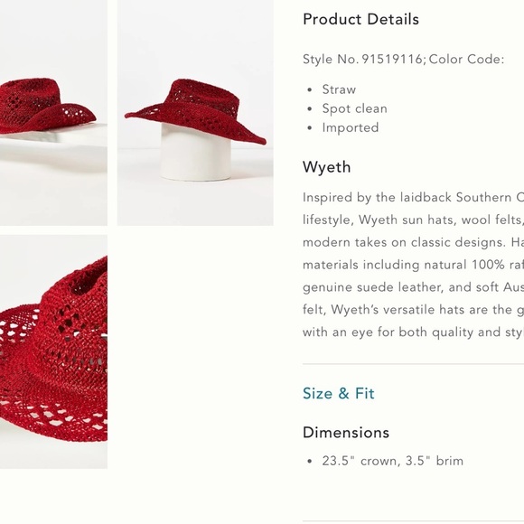 Anthropologie Red Crochet Hat main image 3